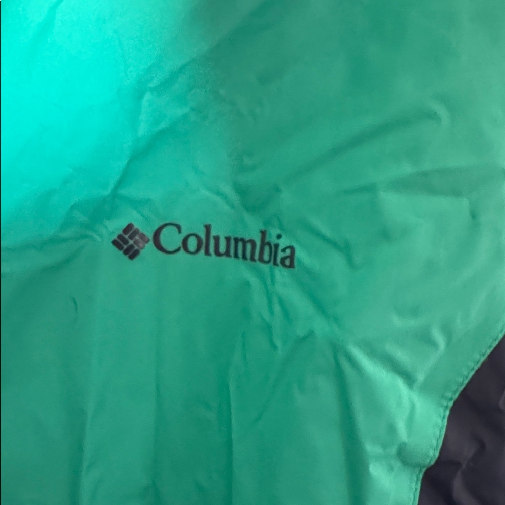 Columbia Teal and Navy Windbreaker 2X - Picture 2 of 5